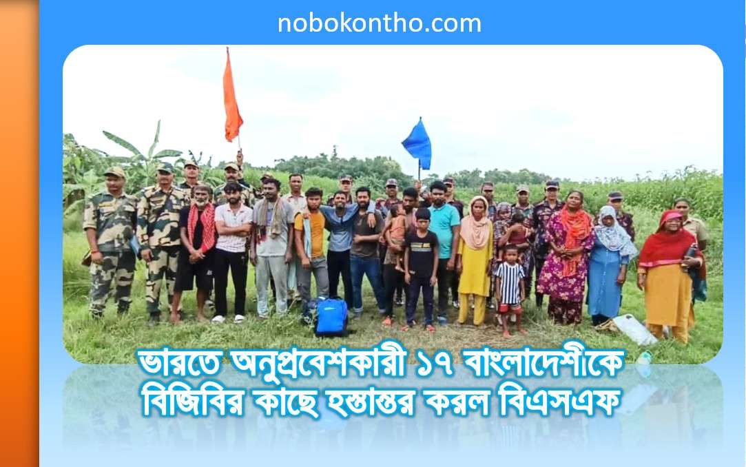 ভারতে অনুপ্রবেশকারী ১৭ বাংলাদেশীকে বিজিবির কাছে হস্তান্তর করল বিএসএফ