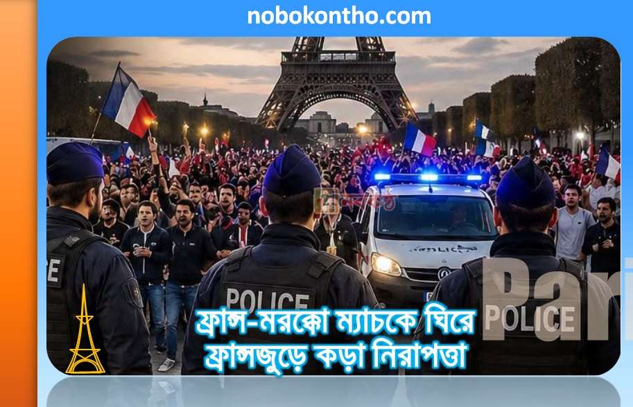 ফ্রান্স–মরক্কো ম্যাচকে ঘিরে ফ্রান্সজুড়ে কড়া নিরাপত্তা